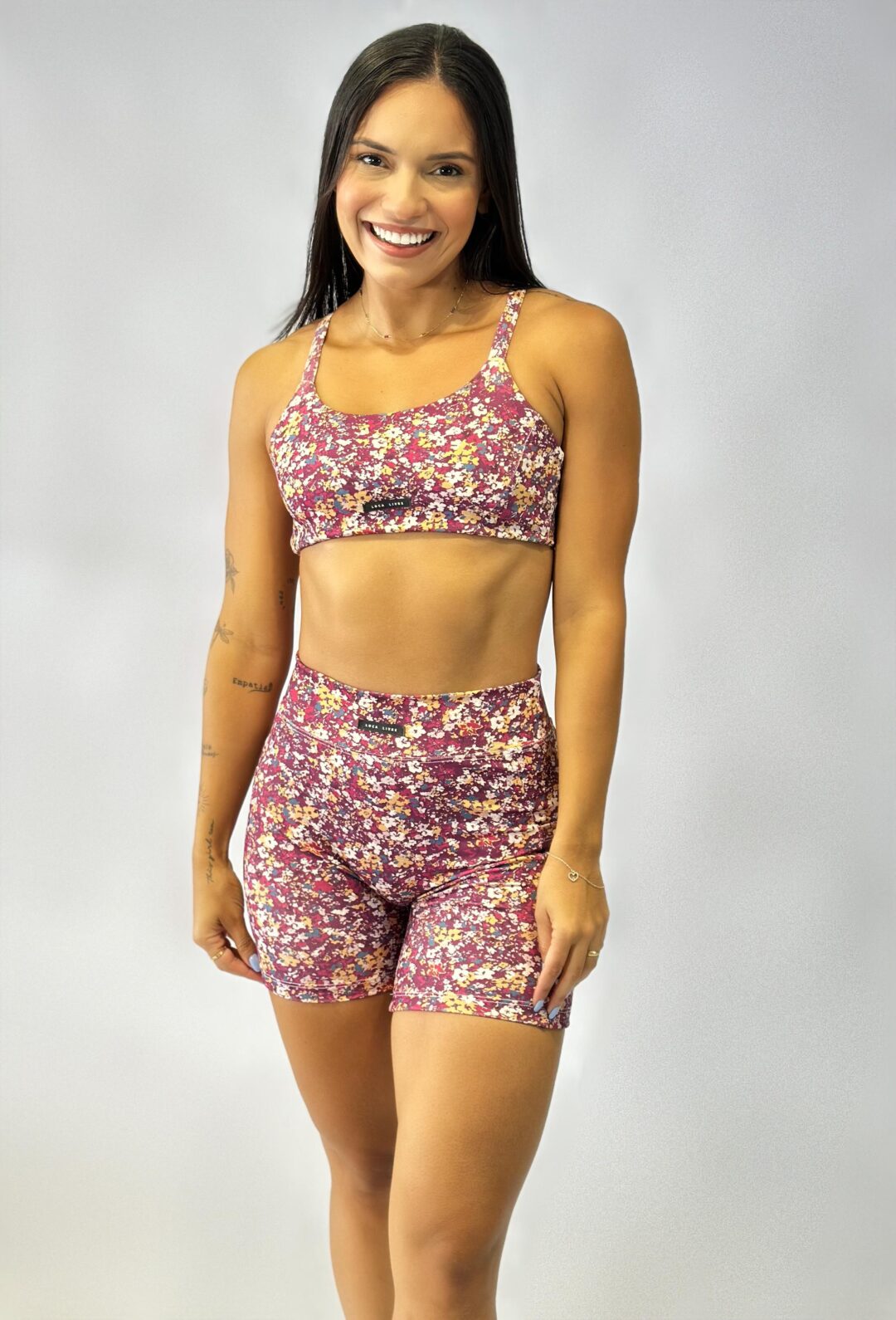 Short Meia Coxa C/Bolso Florido - Image 3