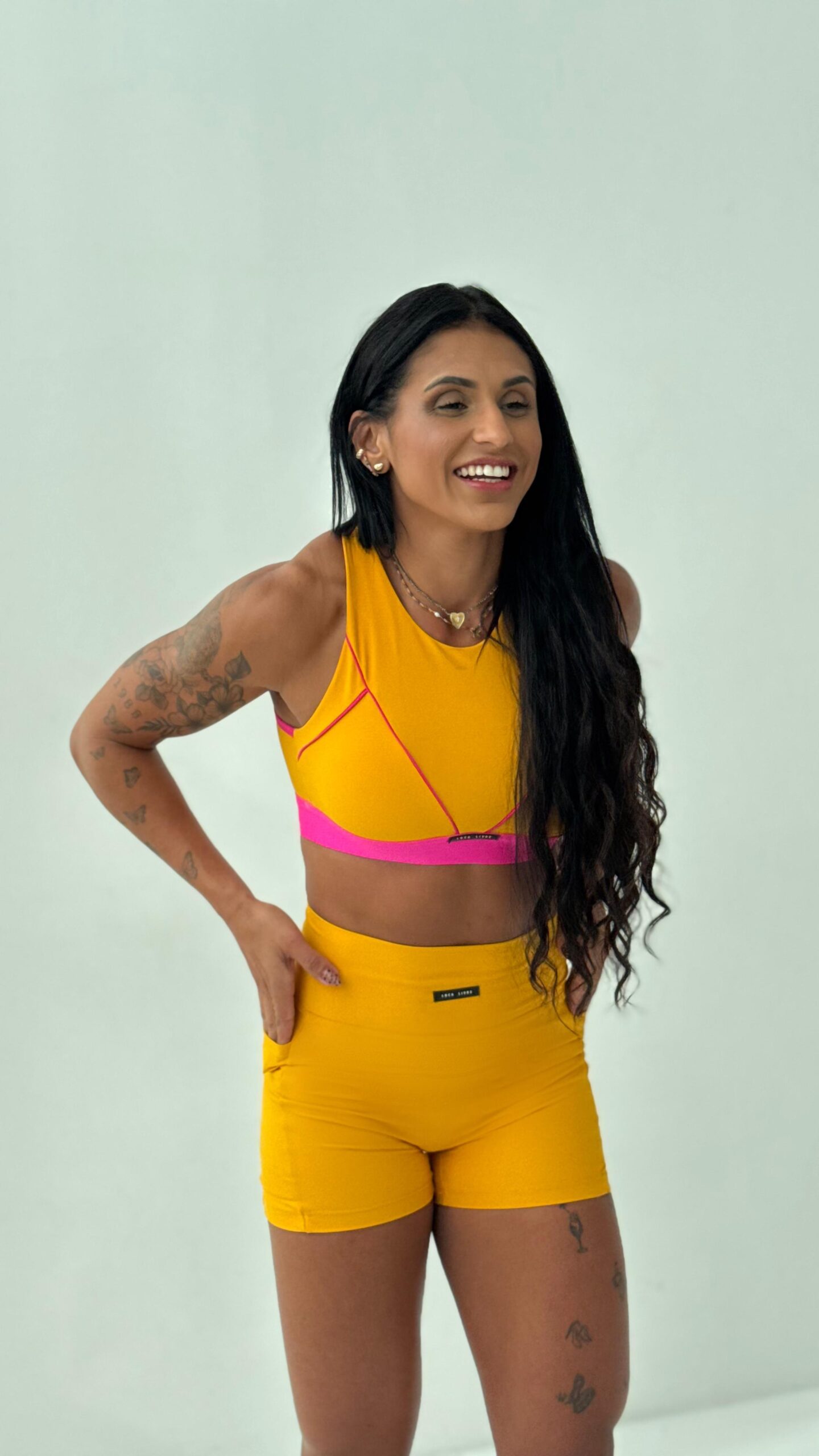 Top Mandy Amarelo c/ Rosa - Image 4