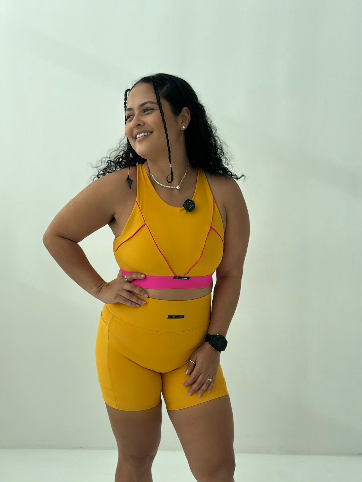 Top Mandy Amarelo c/ Rosa - Image 2