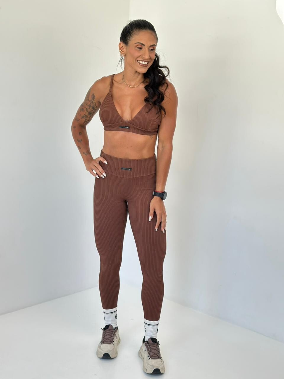 Top Decote Canelado Cafe - Image 3