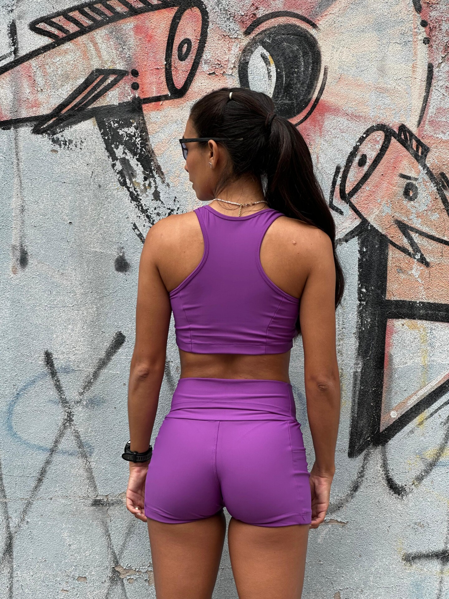 Short Curto Kelly Fucsia Liso - Imagem 2