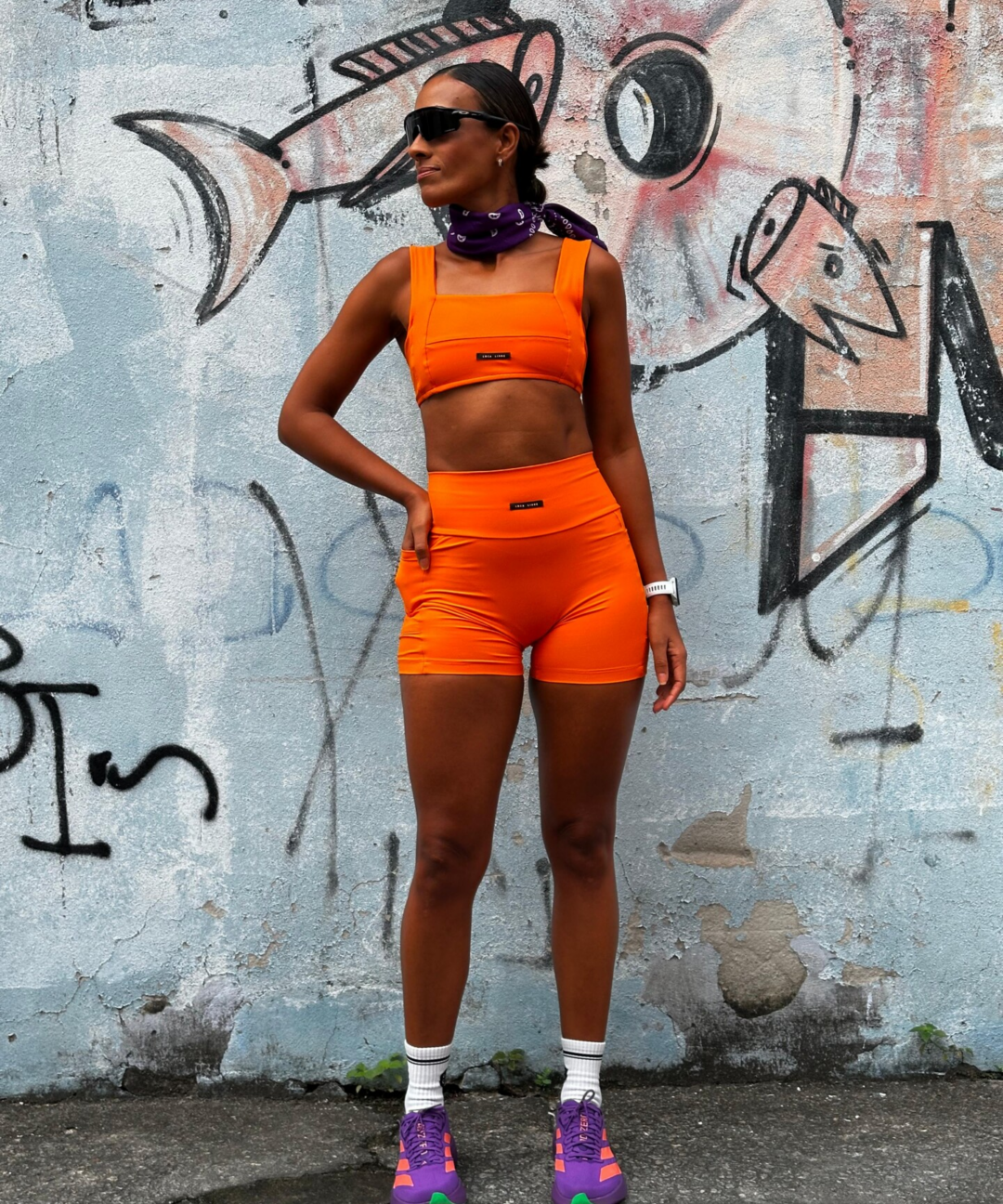 Short Meia Coxa Kelly Laranja